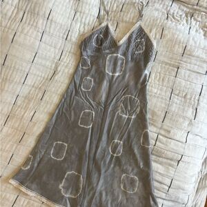 Fortuna Gray Dyed Slip Dress